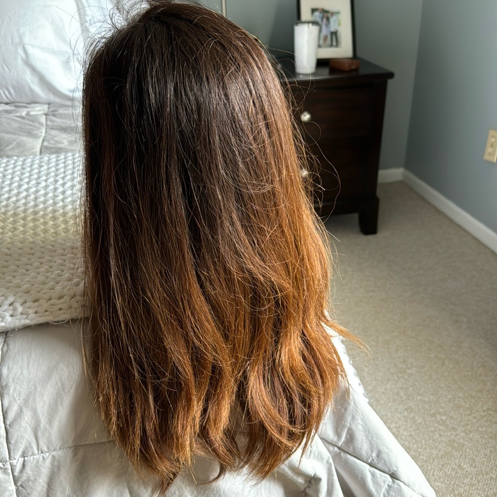 100% Human Hair wig, purchased 03/23, wore 15-20 times. Like New